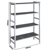 Regał aluminiowo‑polipropylenowy - 1080x560x1800mm - 4 półek przestawnych - Nośność na półkę: 175kg - w zestawie: 4 półki