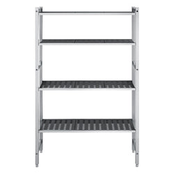Regał aluminiowo‑polipropylenowy - 1080x560x1800mm - 4 półek przestawnych - Nośność na półkę: 175kg - w zestawie: 4 półki