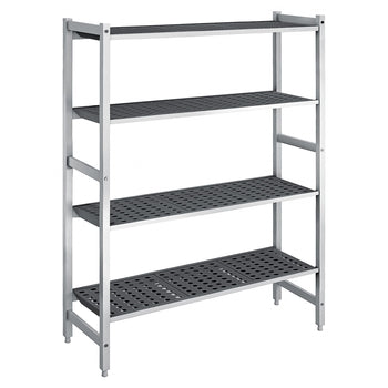 Regał aluminiowo‑polipropylenowy - 1500x560x1800mm - 4 półek - Nośność: 900kg