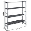 Regał aluminiowo‑polipropylenowy - 1620x560x1800mm - 4 półek - Nośność: 900kg