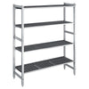 Regał aluminiowo‑polipropylenowy - 1620x560x1800mm - 4 półek - Nośność: 900kg
