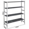 Regał aluminiowo‑polipropylenowy - 1740x560x1800mm - 4 półek - Nośność: 900kg