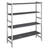 Regał aluminiowo‑polipropylenowy - 1740x560x1800mm - 4 półek - Nośność: 900kg