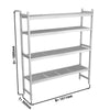 Aluminium Base Shelf - 1611x360mm - Load capacity: 600kg