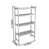 Aluminium Base Shelf - 946x460mm - Load capacity: 450kg