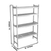 Aluminium Base Shelf - 1070x460mm - Load capacity: 600kg
