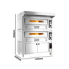 Gas pizza oven - 6+6x 33cm - Manual - including hood & proofer