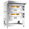 Gas pizza oven - 6+6x 33cm - Manual - incl. hood & base