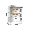 Gas pizza oven - 9+9x33cm - Manual - including hood & proofer