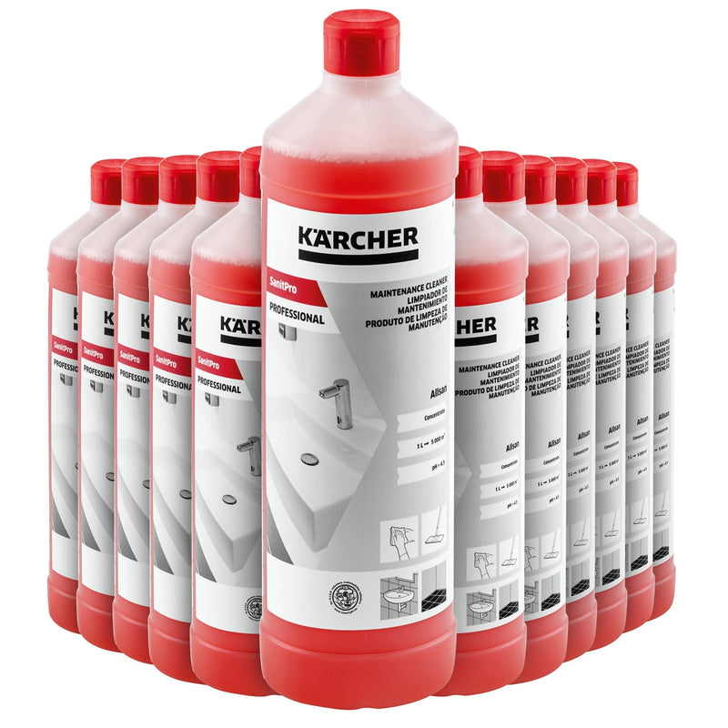 (12 sztuk) Kärcher | SanitPro Środek do czyszczenia powierzchni Allsan – 1 litr