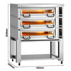 Power Electric Pizza Oven - 6+6+6x 34cm - Digital - incl. hood & base frame