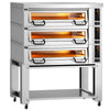 Power Electric Pizza Oven - 6+6+6x 34cm - Digital - incl. hood & base frame