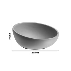 (6 sztuk) Miska - ELEMENT - beton - 1,1 litra - Ø 220 mm - szara