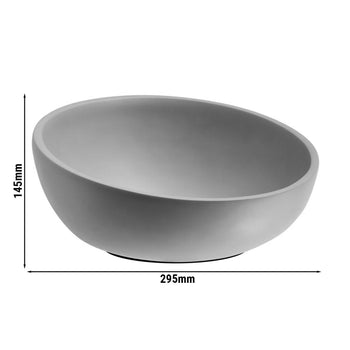 (6 sztuk) Miska - ELEMENT - beton - 2,5 litra - Ø 295 mm - szara - Prime Gastro