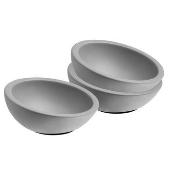 (6 sztuk) Miseczki do dipów - ELEMENT - zestaw 3 sztuki - beton - 50 ml - Ø 100 mm - szare - Prime Gastro