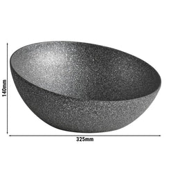 (6 sztuk) Miska - FROSTFIRE - aluminium - 3 litry - Ø 325 mm - szara w cętki