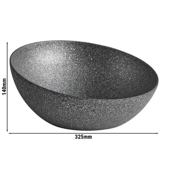 (6 sztuk) Miska - FROSTFIRE - aluminium - 3 litry - Ø 325 mm - szara w cętki - Prime Gastro