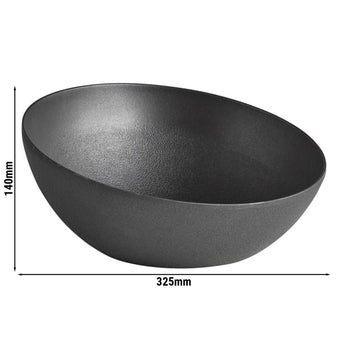 (6 sztuk) Miska - FROSTFIRE - aluminium - 3 litry - Ø 325 mm - czarna - Prime Gastro