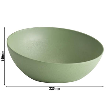 (6 sztuk) Miska - FROSTFIRE - Aluminium - 3 litry - Ø 325 mm - Zielony - Prime Gastro