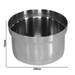 (6 sztuk) Miska - BRIDGE - stal nierdzewna - Ø 230 mm - odpowiednia do 14981 i 13981