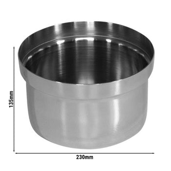 (6 sztuk) Miska - BRIDGE - stal nierdzewna - Ø 230 mm - odpowiednia do 14981 i 13981 - Prime Gastro