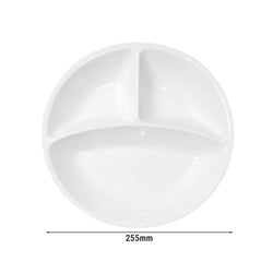 (12 sztuk) THERMO FUTURE BOX | Talerze porcelanowe – okrągłe – trzyczęściowe – białe