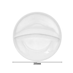 (12 sztuk) THERMO FUTURE BOX | Talerze porcelanowe – okrągłe – dwuczęściowe – białe