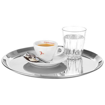 (6 sztuk) Taca do serwowania - KAFFEEHAUS - stal nierdzewna - Ø 270 mm - wysokość: 15 mm - Prime Gastro