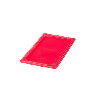 (6 sztuk) CAMBRO | SafeTrak – pokrywki z polipropylenu do pojemników GN 1/3 – czerwone