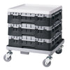 CAMBRO | CAMRACK® - kosz do mycia szklanek 1/1 z 1 przedłużką - 500x500mm - 30 przegródek - Czarny