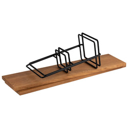 Etagère - 2 - poziomowa - PERFECTO LARGE - Kwadratowa - Metalowa rama - Dębowe półki