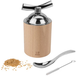 (6 Stück) PEUGEOT | ISEN - Leinsamenmühle - Holz - Natur - Höhe: 130mm