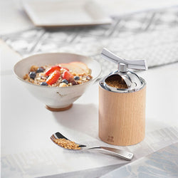 (6 Stück) PEUGEOT | ISEN - Leinsamenmühle - Holz - Natur - Höhe: 130mm