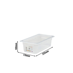 (6 sztuk) CAMBRO | SafeTrak – pojemniki z polipropylenu GN 1/3 – kolor mleczny – wysokość: 100 mm