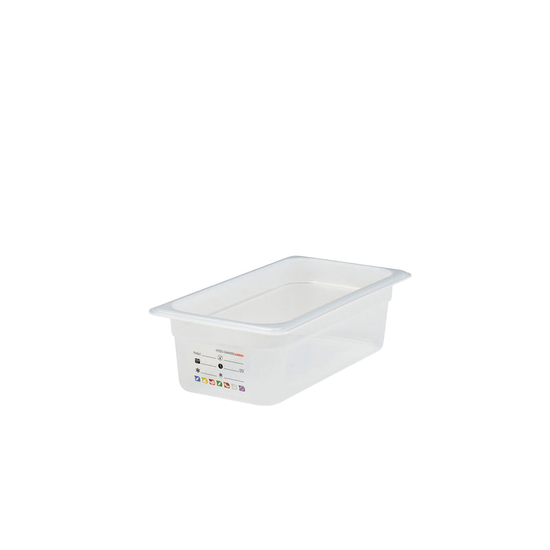 (6 sztuk) CAMBRO | SafeTrak – pojemniki z polipropylenu GN 1/3 – kolor mleczny – wysokość: 100 mm