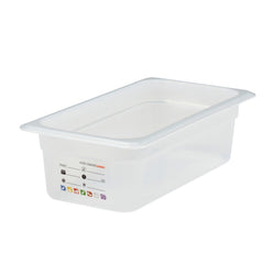 (6 sztuk) CAMBRO | SafeTrak – pojemniki z polipropylenu GN 1/3 – kolor mleczny – wysokość: 100 mm
