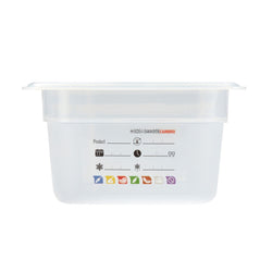 (6 sztuk) CAMBRO | SafeTrak – pojemniki z polipropylenu GN 1/3 – kolor mleczny – wysokość: 100 mm