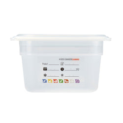(6 sztuk) CAMBRO | SafeTrak – pojemniki z polipropylenu GN 1/3 – kolor mleczny – wysokość: 100 mm
