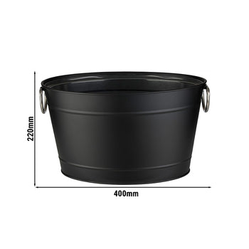 Taca na napoje - metalowa - 11 litrów - z plastikową tacą - Prime Gastro