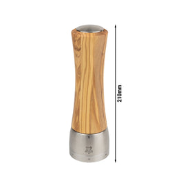 (6 Stück) PEUGEOT | MADRAS - Salzmühle - u'Select Z - Olivenholz - Natur - Höhe: 210mm