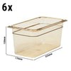 (6 sztuk) CAMBRO | H-PAN™ – pojemnik żaroodporny GN 1/3 – kolor bursztynowy – wysokość: 150 mm