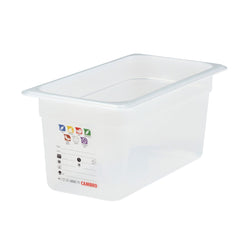 (6 sztuk) CAMBRO | SafeTrak – pojemniki z polipropylenu GN 1/3 – kolor mleczny – wysokość: 150 mm