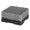 CAMBRO | Kosz do zmywarki na szkło 1/1 CAMRACK® – 36 przegródek, 3 nadstawki – 500 x 500 mm – maks. wysokość szkła: 196 mm – czarny, zdjęcie 3 z 3