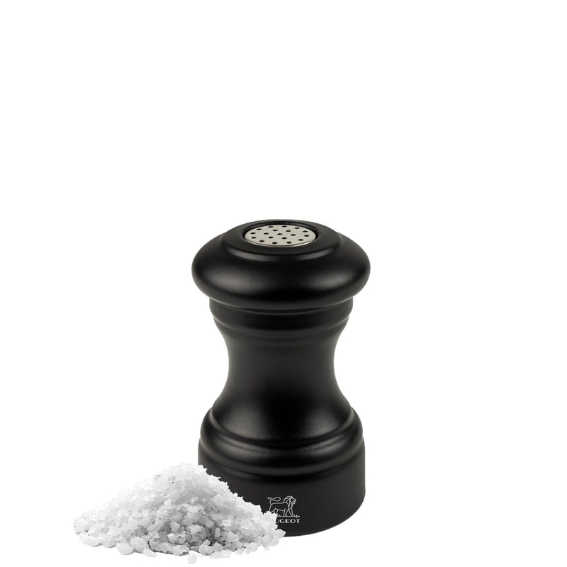 (6 Stück) PEUGEOT | BISTRO - Salzstreuer - Holz - Schwarz Matt - Höhe: 90mm