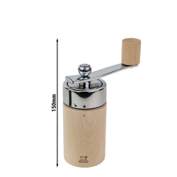 (6 Stück) PEUGEOT | ISEN - Muskatmühle mit Kurbel - Holz - Natur - Höhe: 150mm