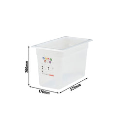 (6 sztuk) CAMBRO | SafeTrak – pojemniki z polipropylenu GN 1/3 – kolor mleczny – wysokość: 200 mm