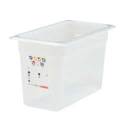 (6 sztuk) CAMBRO | SafeTrak – pojemniki z polipropylenu GN 1/3 – kolor mleczny – wysokość: 200 mm