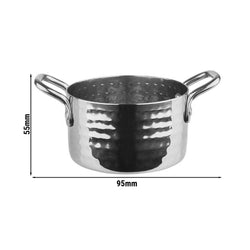 (6 sztuk) Naczynia do serwowania - MUMBAI - stal szlachetna - 0,3 litra - Ø 95 mm - srebrne