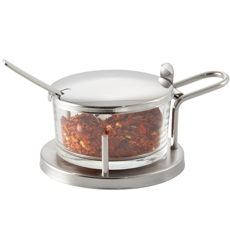 (6 sztuk) Zestaw do serów Parmesan Menage - CLASSIC - 180 ml - wraz z łyżeczką - srebrny