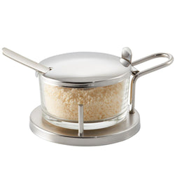 (6 sztuk) Zestaw do serów Parmesan Menage - CLASSIC - 180 ml - wraz z łyżeczką - srebrny